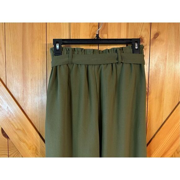 Altar'd State Womens High Waist  Paper Bag Pants Size Medium Army Green  (0968) - Picture 6 of 8